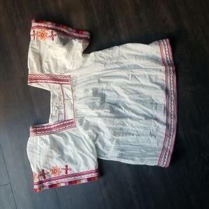 Madewell Boho White Embroidered Top XS